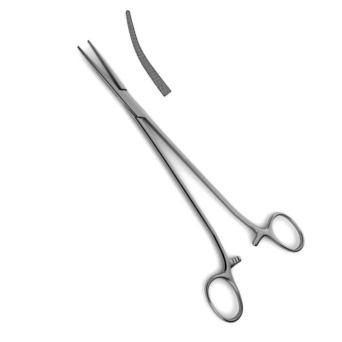 Bengola Forceps Curved Cross Serrated Jaws - Image 2