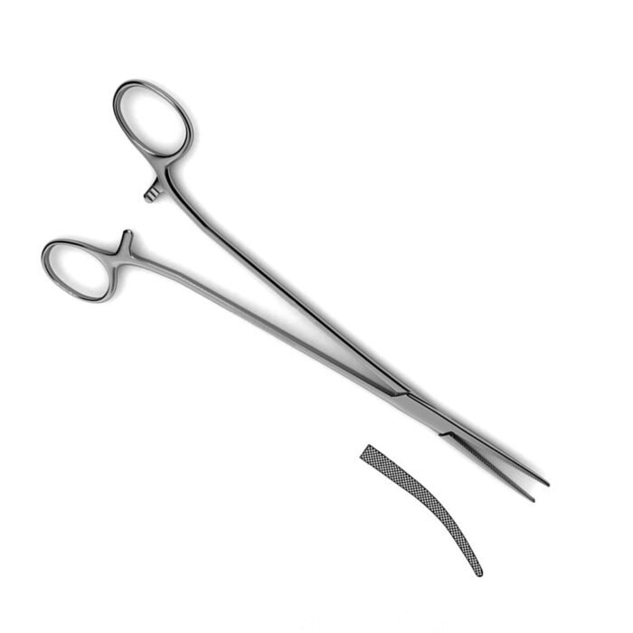 Bengola Forceps Curved Cross Serrated Jaws - Image 3