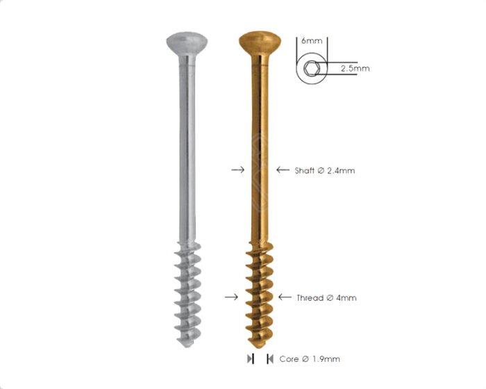 Cancellous Bone Screw Ã˜ 4.0mm Short-thread