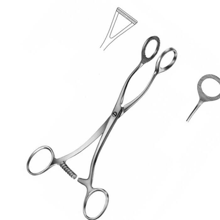 Collins Tissue Seizing Forceps 15cm - Image 3