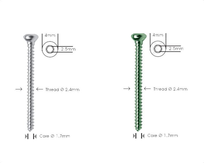 Cortex Screw Stainless Steel Ã˜ 2.4mm
