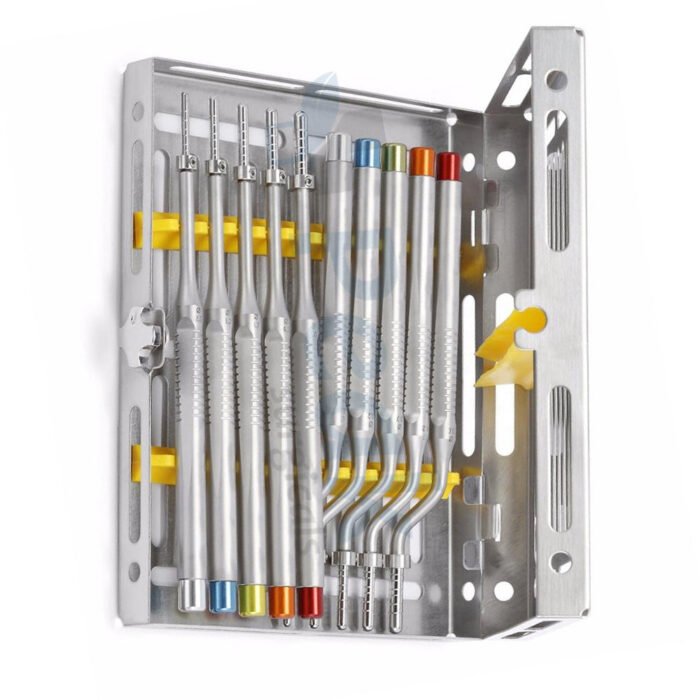 Dental Osteotomes Convex Instruments Set with Sterilization Tray - Image 2