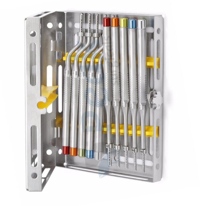 Dental Osteotomes Convex Instruments Set with Sterilization Tray - Image 3